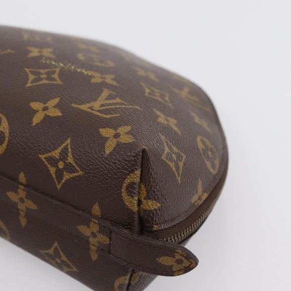 LOUIS VUITTON Monogram Trousse Demi Ronde Cosmetic Pouch M47520 LV Auth BA14851