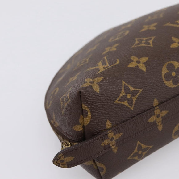 LOUIS VUITTON Monogram Trousse Demi Ronde Cosmetic Pouch M47520 LV Auth BA14851