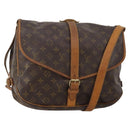 LOUIS VUITTON Monogram Saumur 35 Shoulder Bag M42254 LV Auth BA14853-1