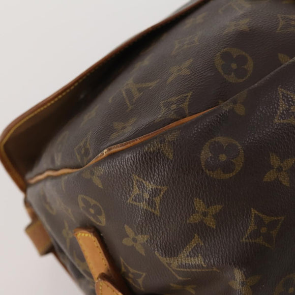 LOUIS VUITTON Monogram Saumur 35 Shoulder Bag M42254 LV Auth BA14853