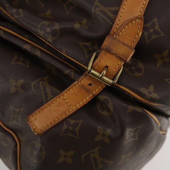 LOUIS VUITTON Monogram Saumur 35 Shoulder Bag M42254 LV Auth BA14853