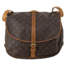 LOUIS VUITTON Monogram Saumur 35 Shoulder Bag M42254 LV Auth BA14853-2