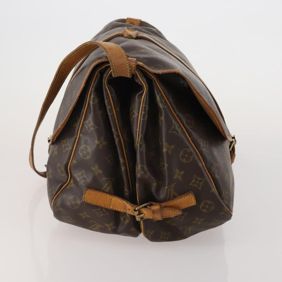 LOUIS VUITTON Monogram Saumur 35 Shoulder Bag M42254 LV Auth BA14853