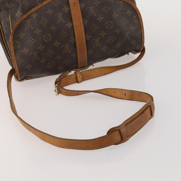 LOUIS VUITTON Monogram Saumur 35 Shoulder Bag M42254 LV Auth BA14853