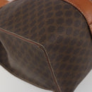 CELINE Macadam Tote Bag PVC Leather Brown Gold Tone Auth BA14854A-16