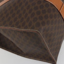 CELINE Macadam Tote Bag PVC Leather Brown Gold Tone Auth BA14854A-18