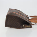 CELINE Macadam Tote Bag PVC Leather Brown Gold Tone Auth BA14854A-3