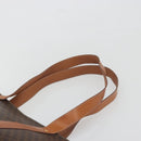 CELINE Macadam Tote Bag PVC Leather Brown Gold Tone Auth BA14854A-14