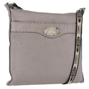 FENDI Celeria Shoulder Bag Leather Silver 8BT109 Auth BA14855-1