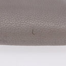 FENDI Celeria Shoulder Bag Leather Silver 8BT109 Auth BA14855-10