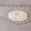 FENDI Celeria Shoulder Bag Leather Silver 8BT109 Auth BA14855-15