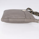 FENDI Celeria Shoulder Bag Leather Silver 8BT109 Auth BA14855-4
