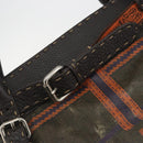 FENDI Celeria Hand Bag Canvas Brown Silver 8BN156 Auth BA14857-17