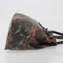 FENDI Celeria Hand Bag Canvas Brown Silver 8BN156 Auth BA14857-3