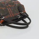 FENDI Celeria Hand Bag Canvas Brown Silver 8BN156 Auth BA14857-7