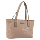GUCCI GG Implementation Tote Bag PVC Leather Pink Gold Tone 211138 Auth BA14858-1