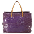 LOUIS VUITTON Monogram Vernis Reade GM Tote Bag Purple M91085 LV Auth BA14860-2