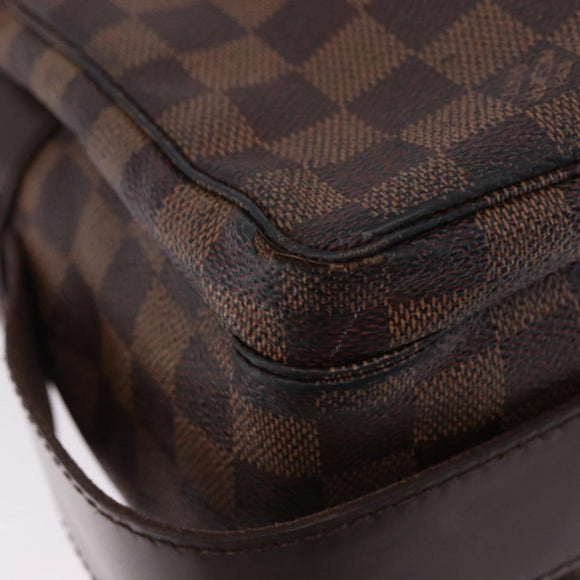 LOUIS VUITTON Damier Ebene Naviglio Shoulder Bag N45255 LV Auth BA14865