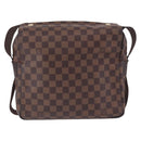 LOUIS VUITTON Damier Ebene Naviglio Shoulder Bag N45255 LV Auth BA14865-2