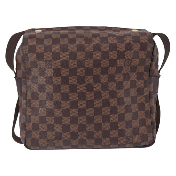 LOUIS VUITTON Damier Ebene Naviglio Shoulder Bag N45255 LV Auth BA14865