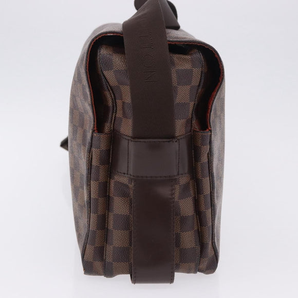 LOUIS VUITTON Damier Ebene Naviglio Shoulder Bag N45255 LV Auth BA14865