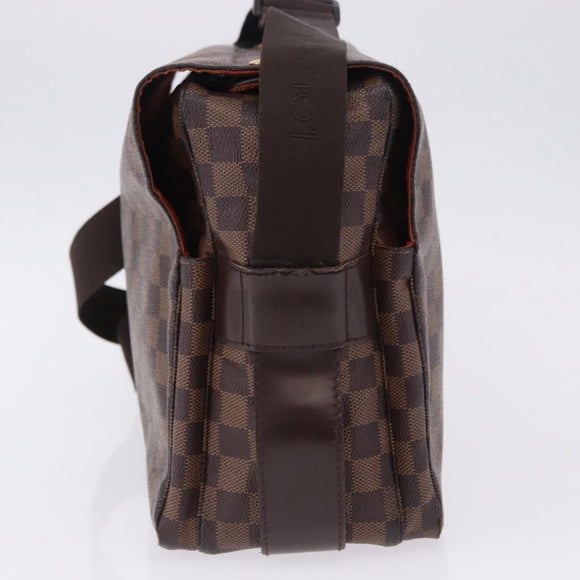 LOUIS VUITTON Damier Ebene Naviglio Shoulder Bag N45255 LV Auth BA14865
