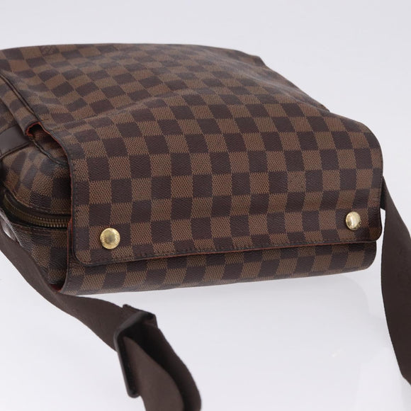 LOUIS VUITTON Damier Ebene Naviglio Shoulder Bag N45255 LV Auth BA14865