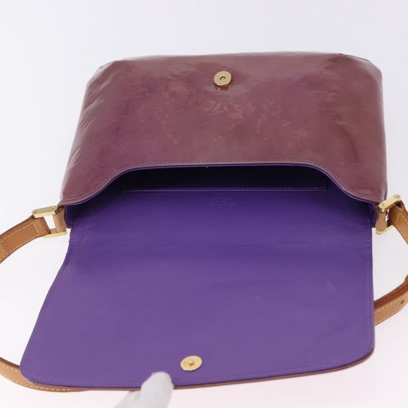 LOUIS VUITTON Monogram Vernis Thompson Street Bag Purple M91095 LV Auth BA14866