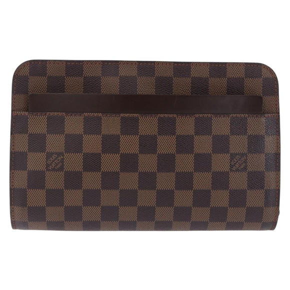 LOUIS VUITTON Damier Ebene Saint Louis Clutch Bag N51993 LV Auth BA14869