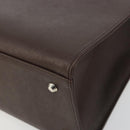 BURBERRY Hand Bag Leather Brown Silver Auth BA14870A-9