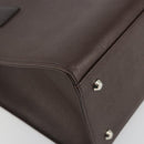 BURBERRY Hand Bag Leather Brown Silver Auth BA14870A-16