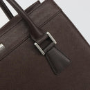 BURBERRY Hand Bag Leather Brown Silver Auth BA14870A-18