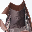 BURBERRY Hand Bag Leather Brown Silver Auth BA14870A-19