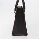 BURBERRY Hand Bag Leather Brown Silver Auth BA14870A-4