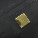 MCM Vicetos Tote Bag PVC Leather Black Gold Tone Auth BA14872-15