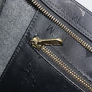 MCM Vicetos Tote Bag PVC Leather Black Gold Tone Auth BA14872-21
