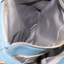 Miu Miu Tote Bag Leather 2way Blue Gold Tone Auth BA14873-26
