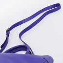 VERSACE Medusa Tote Bag Leather 2way Blue Gold Tone Auth BA14875V-9