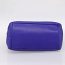 VERSACE Medusa Tote Bag Leather 2way Blue Gold Tone Auth BA14875V-5