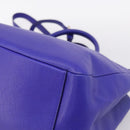 VERSACE Medusa Tote Bag Leather 2way Blue Gold Tone Auth BA14875V-16