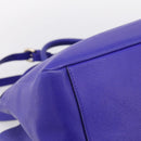 VERSACE Medusa Tote Bag Leather 2way Blue Gold Tone Auth BA14875V-17