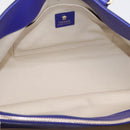 VERSACE Medusa Tote Bag Leather 2way Blue Gold Tone Auth BA14875V-12