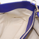 VERSACE Medusa Tote Bag Leather 2way Blue Gold Tone Auth BA14875V-19