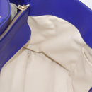 VERSACE Medusa Tote Bag Leather 2way Blue Gold Tone Auth BA14875V-20