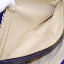 VERSACE Medusa Tote Bag Leather 2way Blue Gold Tone Auth BA14875V-23