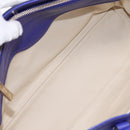 VERSACE Medusa Tote Bag Leather 2way Blue Gold Tone Auth BA14875V-24