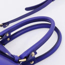 VERSACE Medusa Tote Bag Leather 2way Blue Gold Tone Auth BA14875V-14