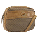 GUCCI Micro GG Shoulder Bag PVC Leather Beige Gold Tone 26 001 3628 Auth BA14880-1