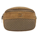 GUCCI Micro GG Shoulder Bag PVC Leather Beige Gold Tone 26 001 3628 Auth BA14880-2