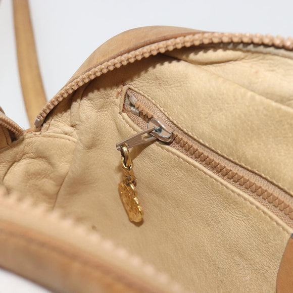 GUCCI Micro GG Shoulder Bag PVC Leather Beige Gold Tone 26 001 3628 Auth BA14880